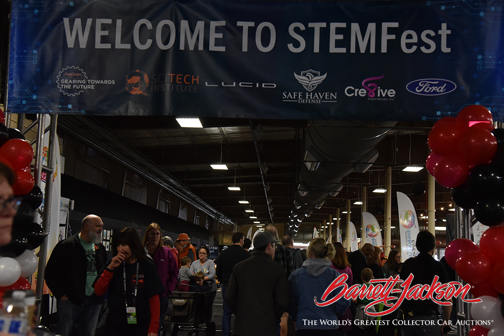 The entrance to STEM Fest was bustling with activity during QT Family Day.