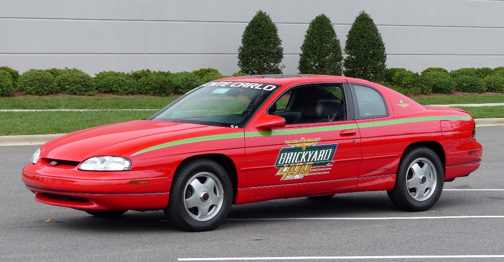 This 1998 Chevrolet Monte Carlo Z34 Brickyard 400 pace car (Lot #371.3) is one of three coming to Las Vegas from the personal collection of NASCAR great Jeff Gordon.