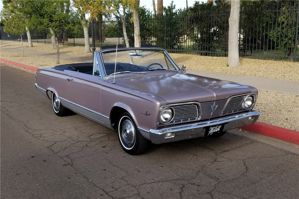 1966 PLYMOUTH VALIANT CONVERTIBLE - Front 3/4 - 214285