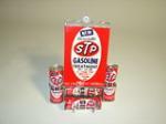 Neat N.O.S. STP Gasoline Treatment automotive garage display filled with original N.O.S. tins. - Front 3/4 - 116910
