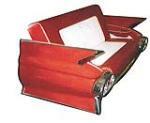 Superlative 1961 Cadillac car couch made from an original rear end. - Front 3/4 - 116997