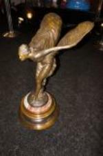 Addendum Item - Stunning Rolls Royce Spirit of Ecstasy cast bronze showroom statue by Priory of the U.K. - Front 3/4 - 145297