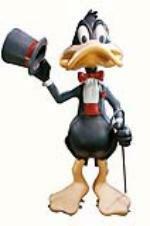 Large vintage Warner Brothers Studio Daffy Duck three dimensional statue. - Front 3/4 - 162858