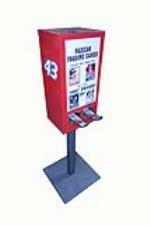 Nifty restored Nascar Trading Cards coin-operated service station machine. - Front 3/4 - 199692