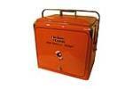 Terrific 1950s Orange Crush Soda picnic cooler wonderfully restored better than day one condition. - Front 3/4 - 204602