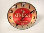 Desirable 1950s Kendall "The 2000 Mile Oil" light-up service station clock by Pam Clock Company. - Front 3/4 - 214090