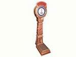 Incredibly stylish late 1920s National 1-cent coin-operated cast-metal penny scale. - Front 3/4 - 215017