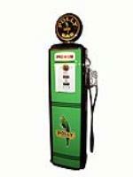 Exceptional late 1940s-50s Polly Oil Tokheim 39 tall restored service station gas pump with ad glass. - Front 3/4 - 215167