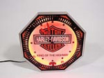 REPRODUCTION HARLEY-DAVIDSON MOTORCYCLE DEALERSHIP NEON CLOCK - Front 3/4 - 225748