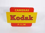 LATE 1950S-60S KODAK CAMERAS-FILM TIN SIGN - Front 3/4 - 227277