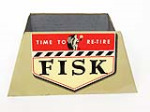 EARLY 1950S FISK TIRES METAL AUTOMOTIVE GARAGE TIRE DISPLAY HOLDER - Front 3/4 - 227382