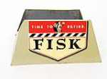 EARLY 1950S FISK TIRES METAL AUTOMOTIVE GARAGE TIRE DISPLAY HOLDER - Rear 3/4 - 227382