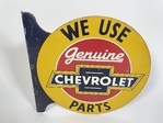 1930S WE USE GENUINE CHEVROLET PARTS TIN SIGN - Rear 3/4 - 253473