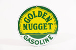 NOS 1930S-40S GOLDEN NUGGET GASOLINE SIGN - Front 3/4 - 253488