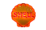 1930S SHELL OIL NEON PORCELAIN SIGN - Front 3/4 - 254061