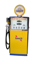 1960S SUNOCO GASOLINE WAYNE CUSTOM-BLENDED GAS PUMP - Front 3/4 - 254520