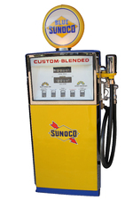 1960S SUNOCO GASOLINE WAYNE CUSTOM-BLENDED GAS PUMP - Rear 3/4 - 254520