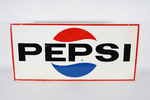 1970S PEPSI-COLA  TIN SIGN - Front 3/4 - 259416