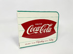 LATE 1950S-EARLY '60S COCA-COLA TIN FLANGE SIGN - Rear 3/4 - 260771