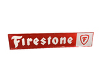 VINTAGE FIRESTONE TIRES EMBOSSED TIN SIGN - Front 3/4 - 262375