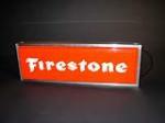 Pristine 1960s Firestone Tires three-dimensional light-up garage sign. - Front 3/4 - 64794