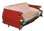 Phenomenal 1962 Cadillac car couch.  Made from an original rear end. - Front 3/4 - 70331