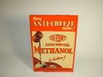 N.O.S. late 20s Dupont Methanol Anti-Freeze station cardboard sign in original metal frame. - Front 3/4 - 71387