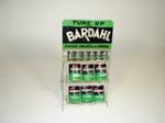 Neat 1960s all original Bardahl motor oil additive rack with display cans. - Front 3/4 - 79313