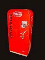 Amazing all original 1950s Coca-Cola Vendo 81A coin-operated ten cent soda machine. - Front 3/4 - 81650