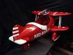 Fabulously restored 1950s Red Baron Bi-Plane pedal car. - Front 3/4 - 93960