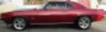 1969 CHEVROLET CAMARO CUSTOM 2 DOOR COUPE - Side Profile - 170354