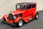 1928 FORD MODEL A CUSTOM 2-DOOR SEDAN - Front 3/4 - 210750