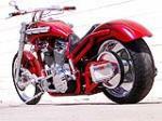 1999 BOURGET LOW-BLOW SOFTAIL CUSTOM MOTORCYCLE - Rear 3/4 - 93644
