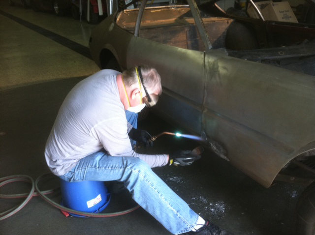 Craig did the lead work on his Daytona himself, and also sprayed the car. 