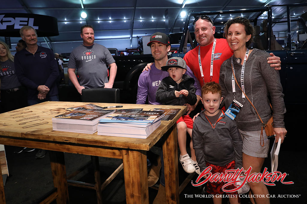 NASCAR CUP SERIES DRIVER RYAN BLANEY SIGNED AUTOGRAPHS AND POSED WITH FANS AT THE GATEWAY BRONCO DISPLAY ON SATURDAY.