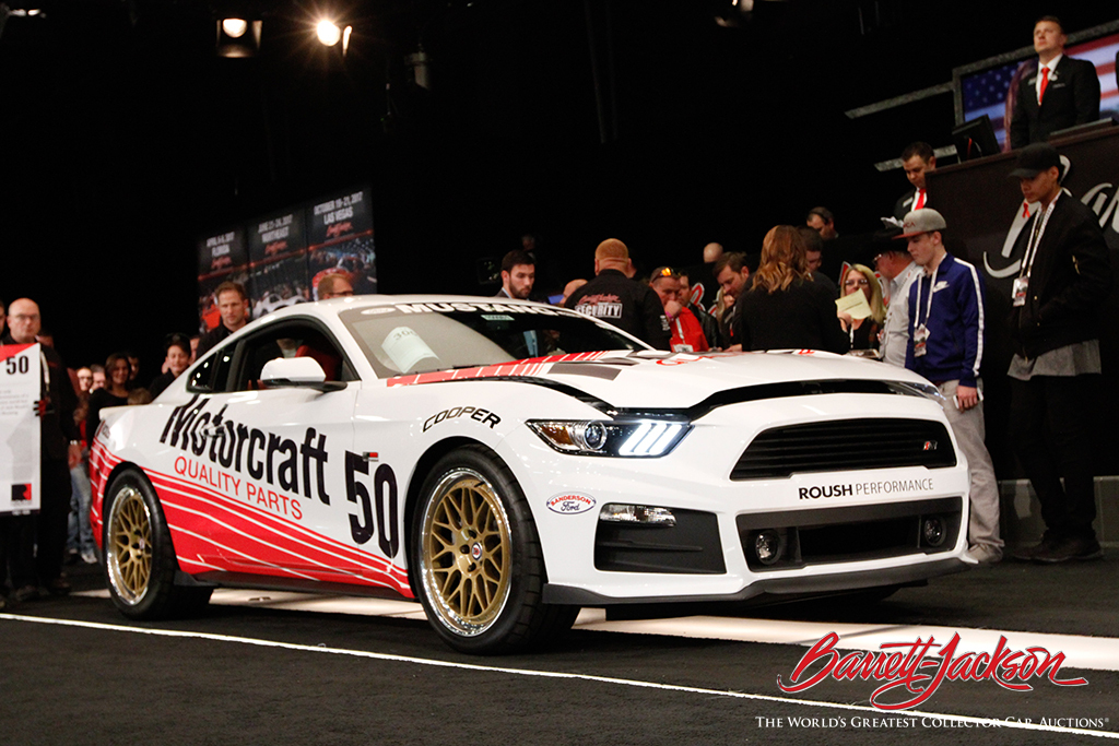 Lot #3007, a 2015 Ford Mustang “Jack Roush Tribute” GT Fastback, came to the block to benefit MAM: Military Assistance Mission. The entire hammer price of $175,000 will go to this special cause.