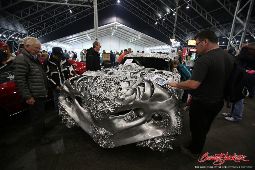 A wild 3D-printed liquid-metal Ford Torino (Lot #7001) attracted a lot of attention from incredulous guests at this year's auction.