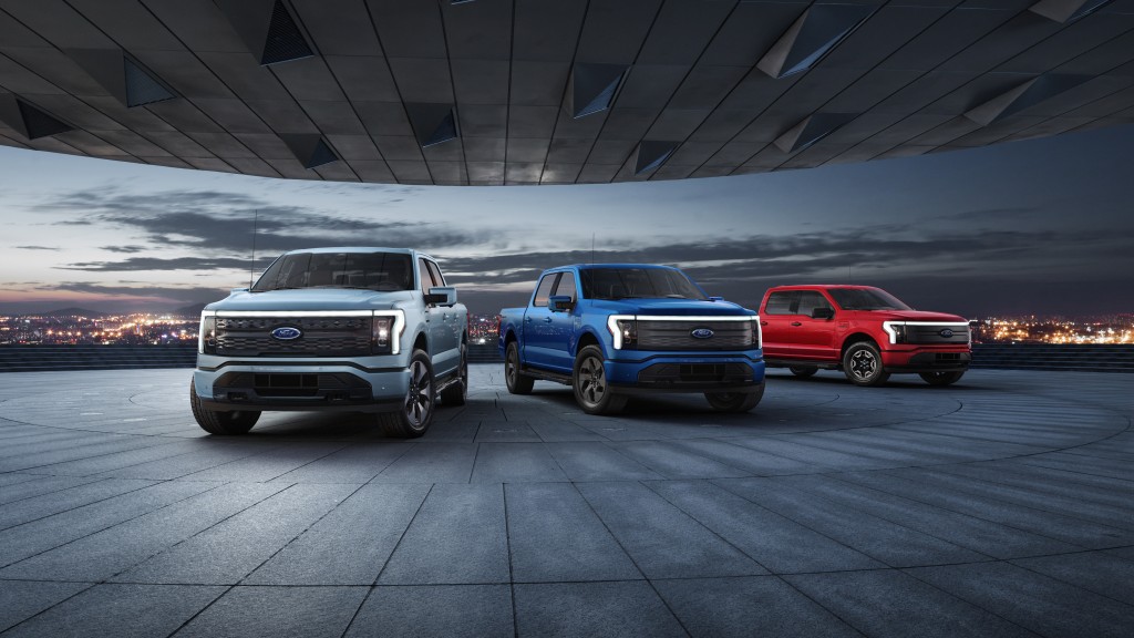 2022 Ford F-150 Lightning Platinum, Lariat, XLT. Pre-production model with available features shown. Available starting spring 2022. | Photo Courtosey of Ford 