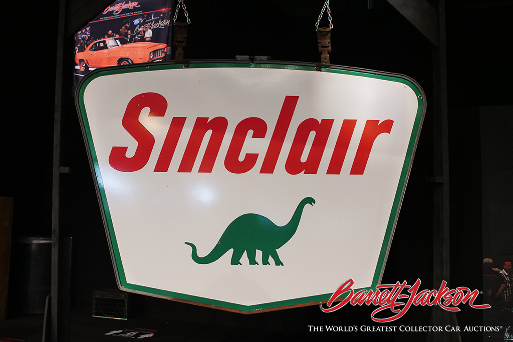 LOT #8201.1 - LARGE LATE 1950S-EARLY '60S SINCLAIR OIL PORCELAIN SIGN - $10,695