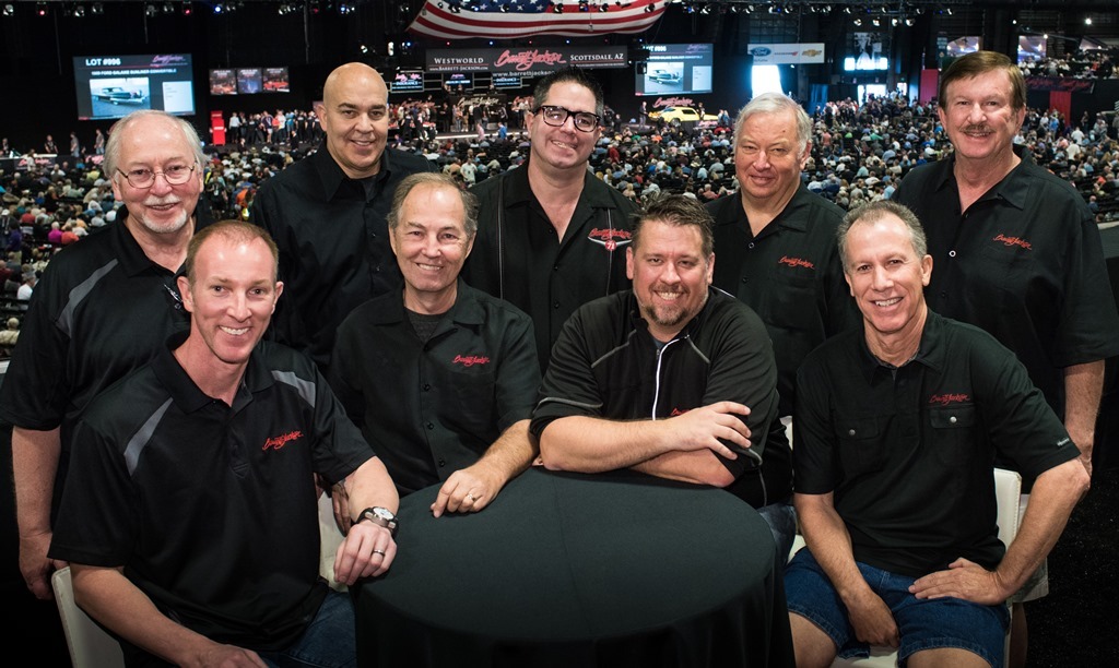 The Barrett-Jackson Automotive Experts (from left): Jim and JB Mattison (Pontiac), Dave Wise (Mopars), Kevin Marti (Ford), Steve Magnante (Mopars, drag racers and hot rods), Anthony and Roy Sinor (Corvettes), and Norm Meads and Jerry MacNeish (Chevrolet Super Sport and Z/28s). 