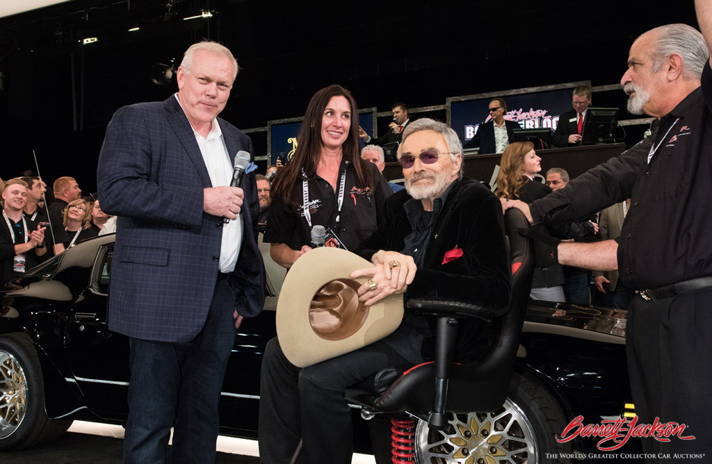 Actor Burt Reynolds was back for the second year in a row, this time with his personal 1978 Pontiac Firebird Custom Coupe (Lot #1401), which sold for $275,000, a world record at auction.