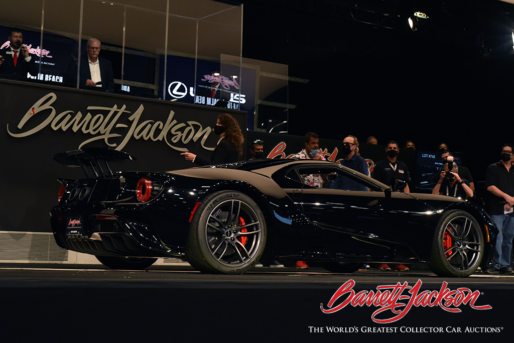 The top seller of the auction was this 2018 Ford GT, which roared across the block for $1.21 million.