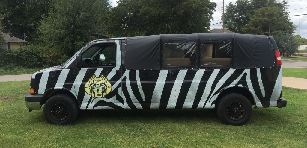 This 2006 Chevrolet custom van (Lot #36.1) used to cruise around Blake Shelton's 10 Pistols Ranch in Oklahoma.