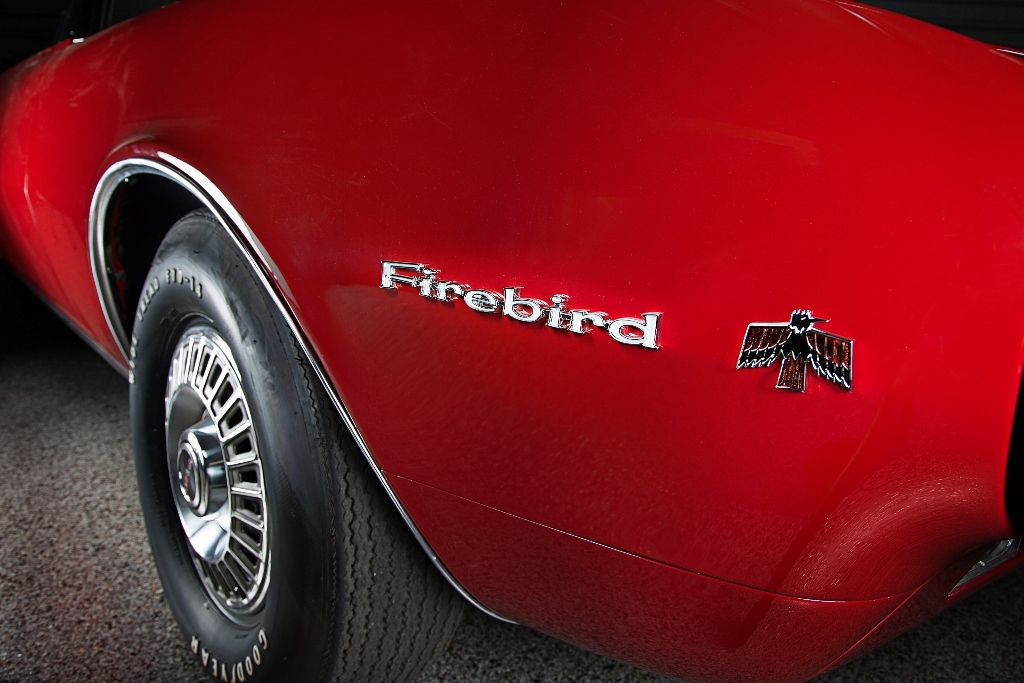 Lot #747, a red 1967 Pontiac Firebird convertible, was the very first Firebird ever built.