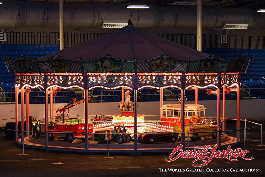 For the second year in a row, Barrett-Jackson’s Automobilia Auction offered a magnificent full-size transportation-themed carousel manufactured in Germany. The carousel was the Automobilia Auction’s top-selling item, going to its new home for $506,000