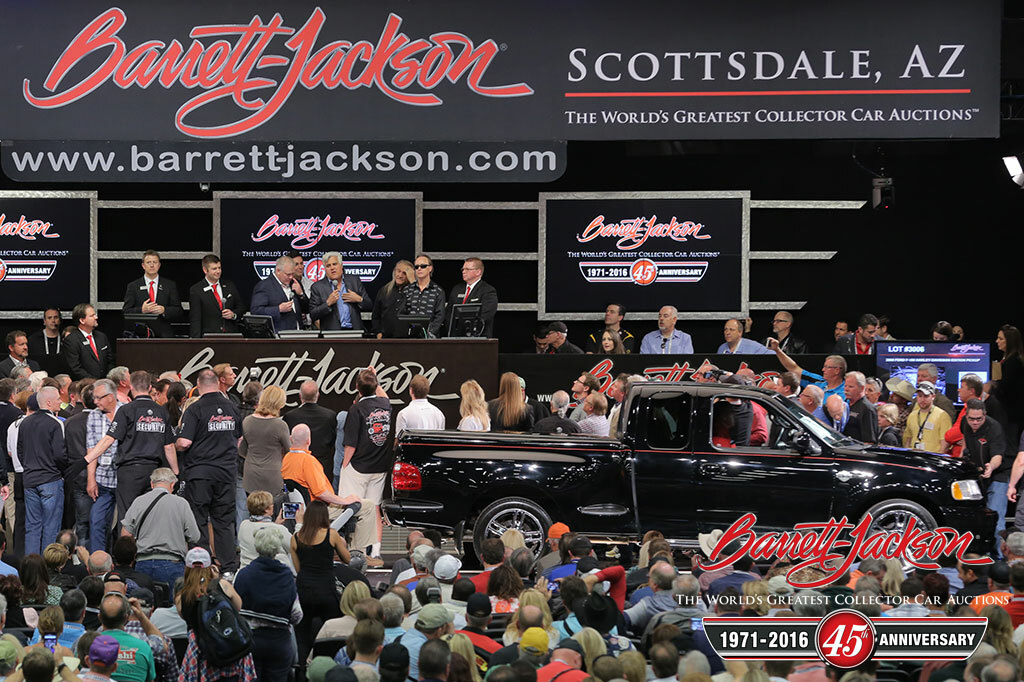 Jay Leno's 2000 Ford F-150 Harley-Davidson Edition Pickup (Lot #3006) sold for $200,000, all of which goes directly to the National Multiple Sclerosis Society.