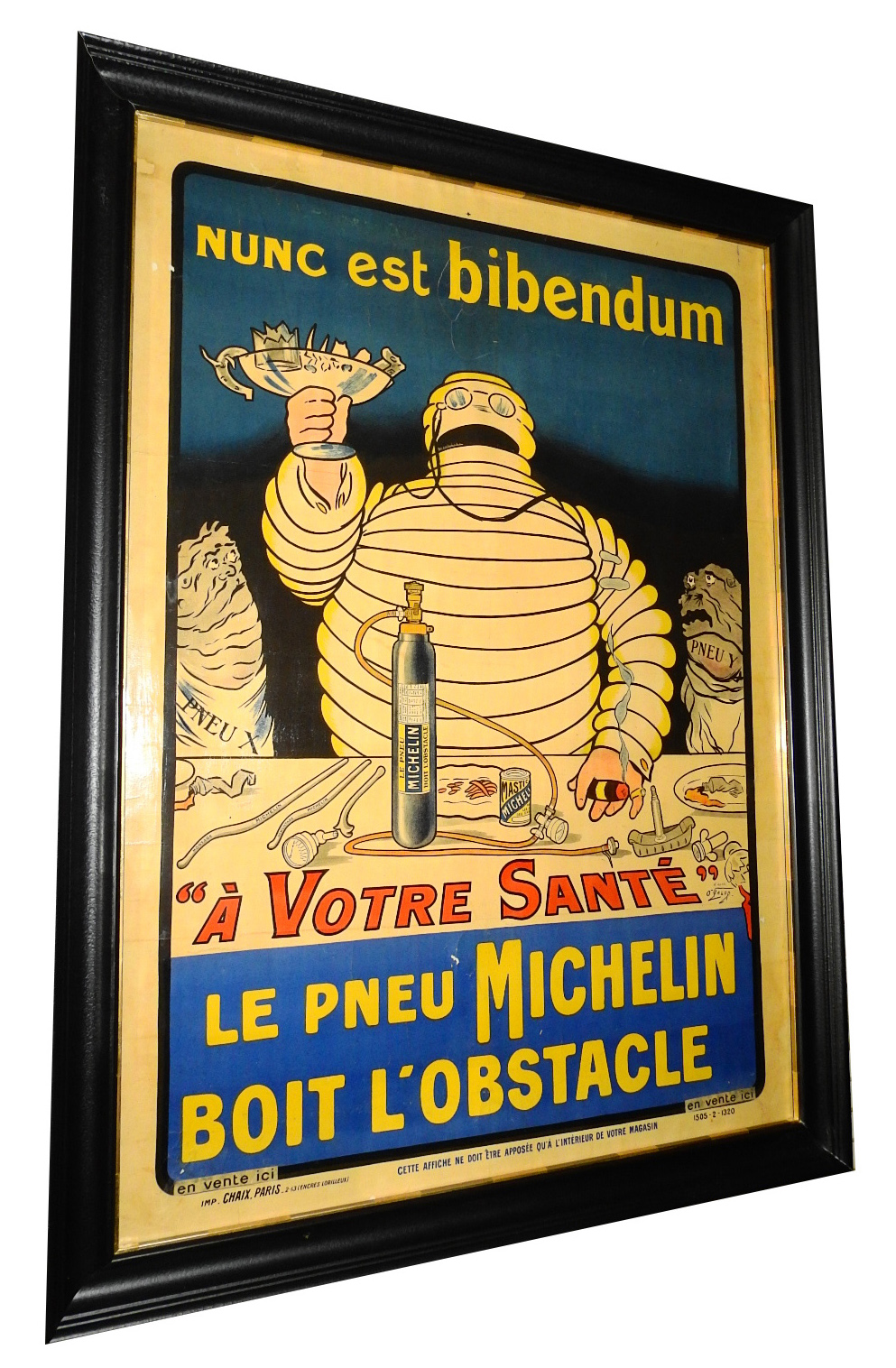 Michelin tyre Vintage advert  Poster art Print for Glass Frame 36" painting