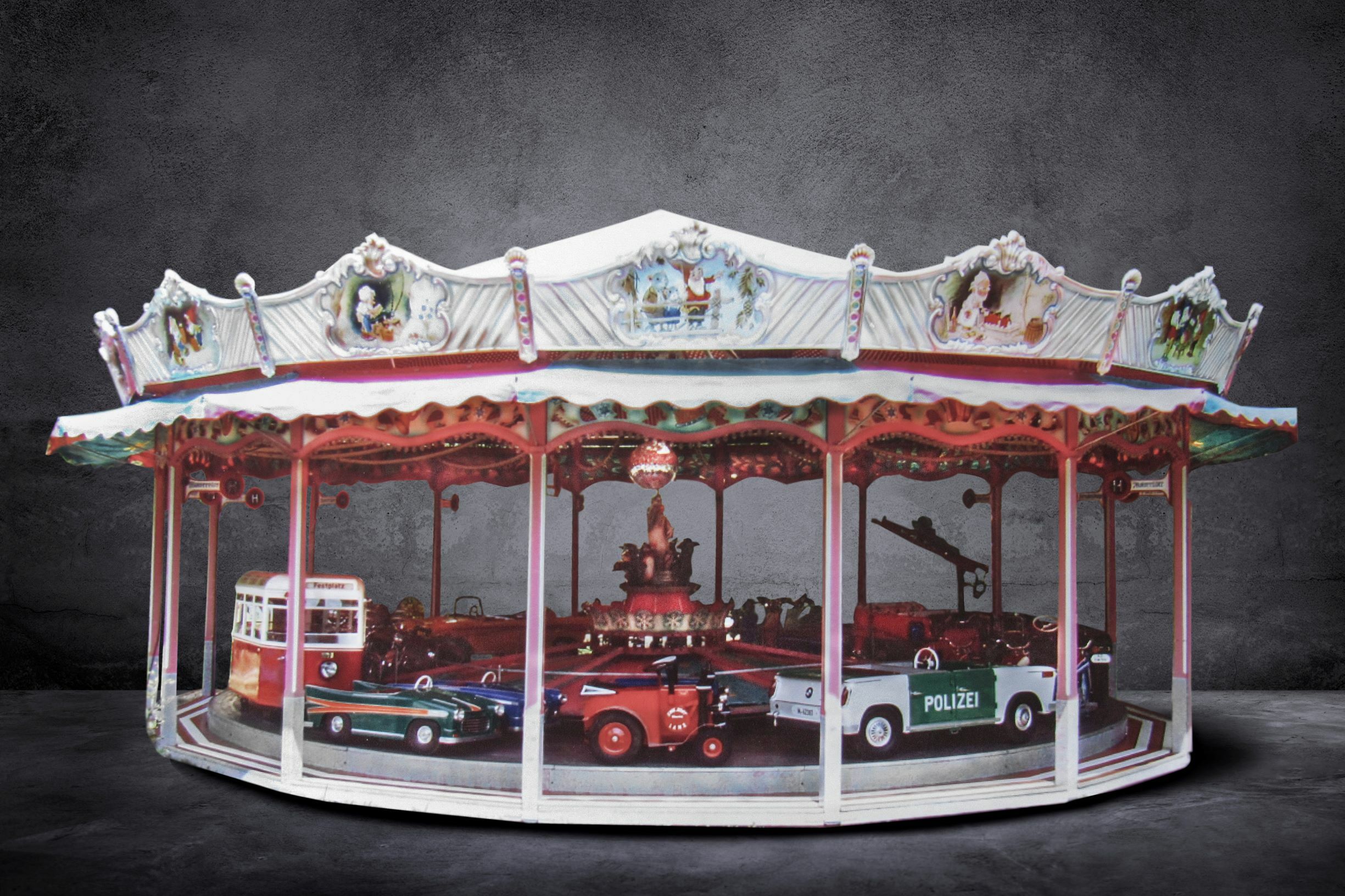 MAGNIFICENT FULL-SIZE TRANSPORTATION-THEMED CAROUSEL