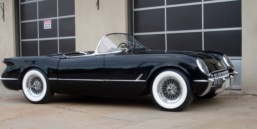 Lot #774, a 1954 Chevrolet Corvette 235/150 convertible, is one of just four black 1954 Corvettes built.