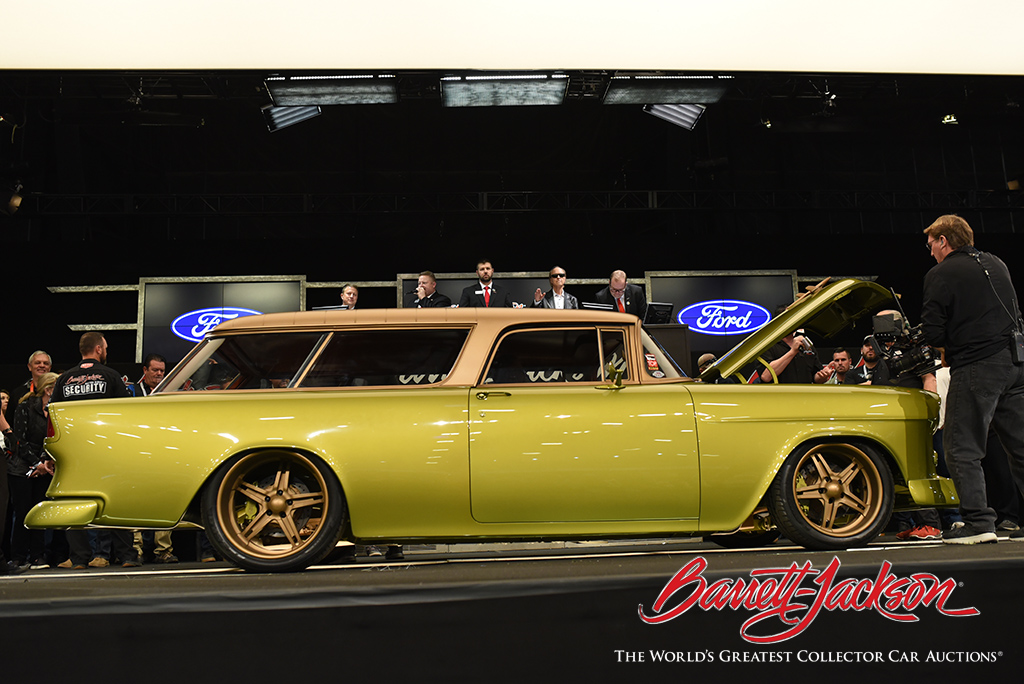 Lot #1320 - 1955 CHEVROLET NOMAD CUSTOM WAGON "GONE MAD" - $330,000 – NEW RECORD AT AUCTION